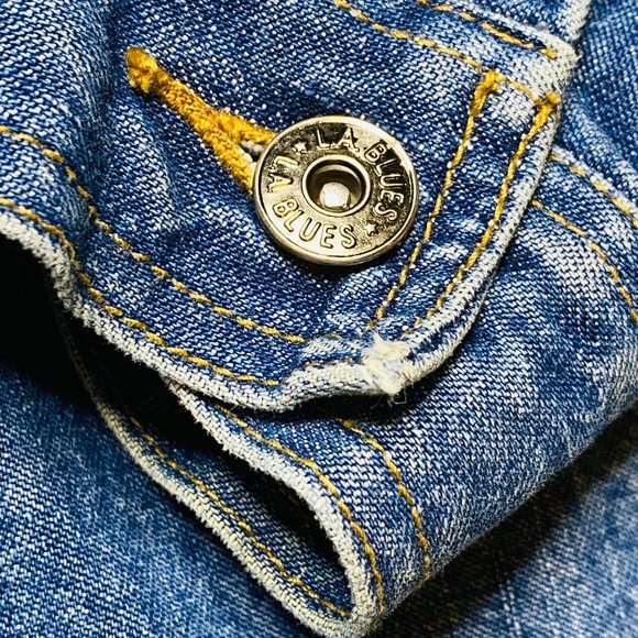 L.A. Blue Vintage Hooded Denim Jacket Women's Plus Size 18/20W Full Zip Front Po - Picture 7 of 12